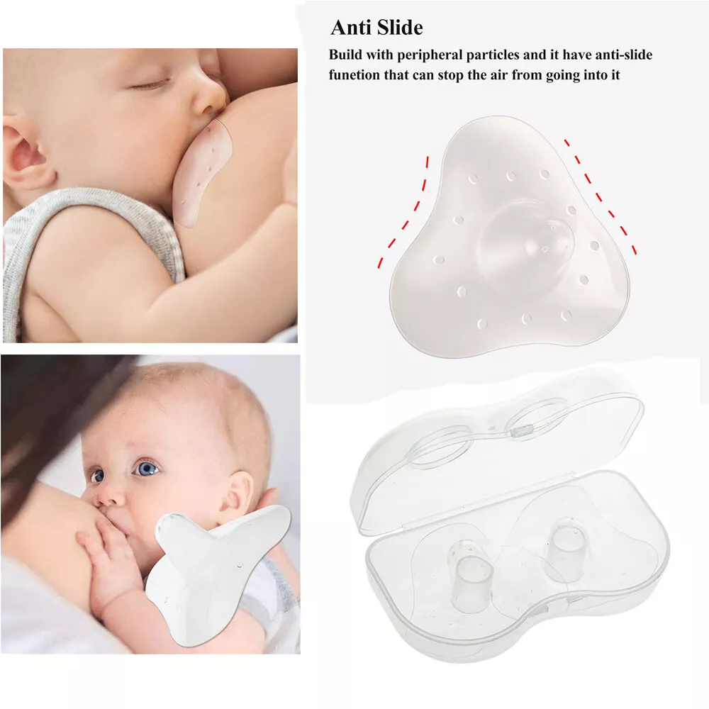 Food-Grade Silicone / Contact Nipple Shields Protectors /Breastfeeding Aid  w/Box