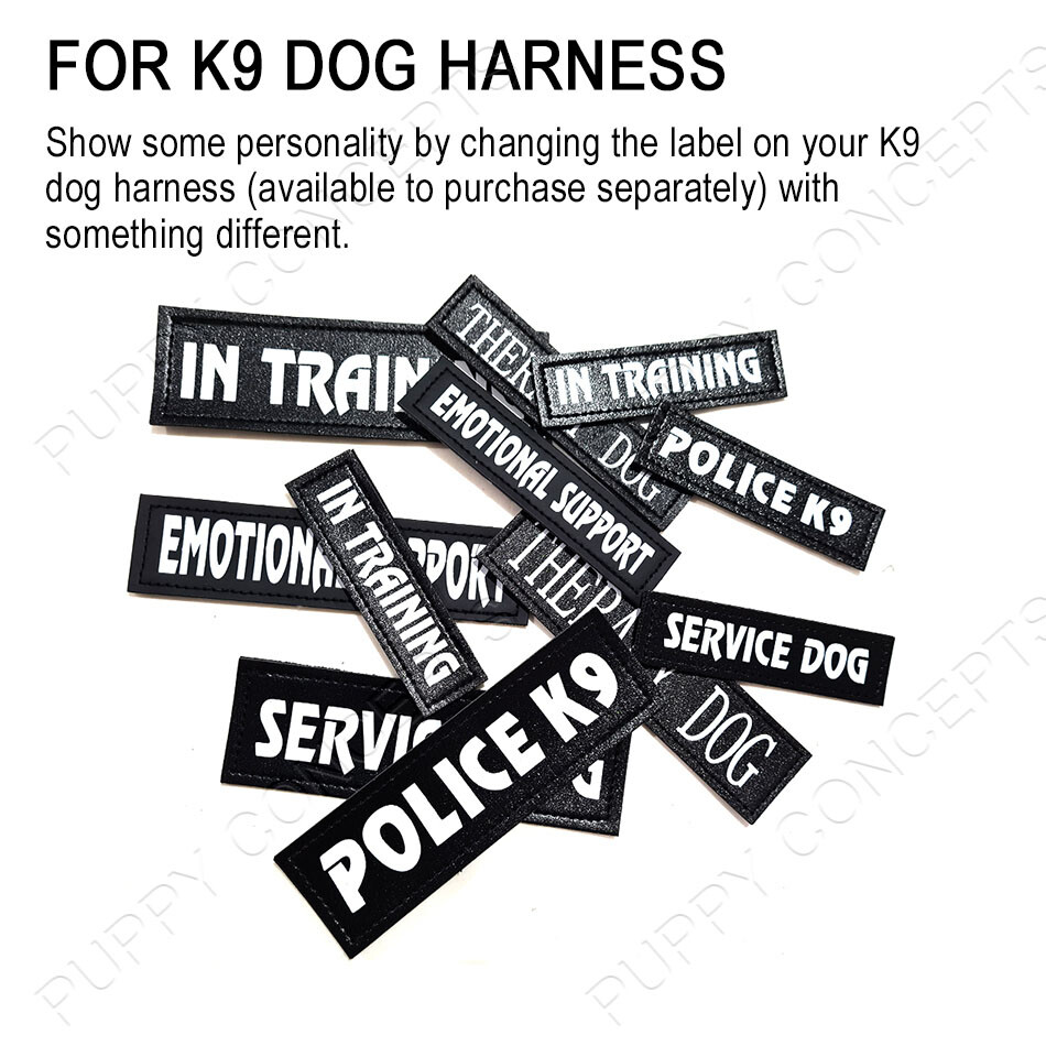 Labels for K9 Dog Harness Patch Patches Collar Vest Working Duty Name