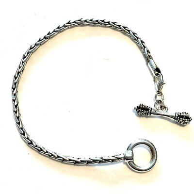 Simple Toggle Bracelet For European Style Charm Bracelet Detachable End