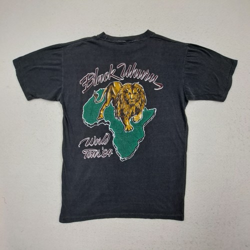 Vintage Black Uhuru T-Shirt Herren Medium Black Graphic 1984 World Tour RARE - Bild 8 von 11