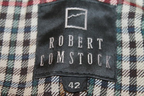 MENS ROBERT COMSTOCK VINTAGE GRAY LEATHER FLIGHT/PILOT JACKET SZ 42 - Picture 6 of 6