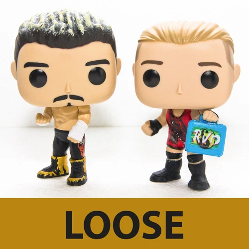WWE Funko Pop! EDDIE GUERRERO #90 / RVD ROB VAN DAM #117 | Loose GameStop Exclu