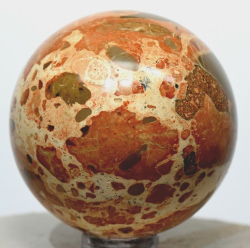 47mm Leopardite / Leopardskin Jasper Sphere Polished Crystal Mineral Peru (1PC) - Picture 5 of 7