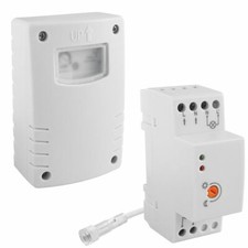 Dämmerungsschalter Dämmerungssensor mit Zeitschaltuhr IP44 65 Aufputz Einbau Hut