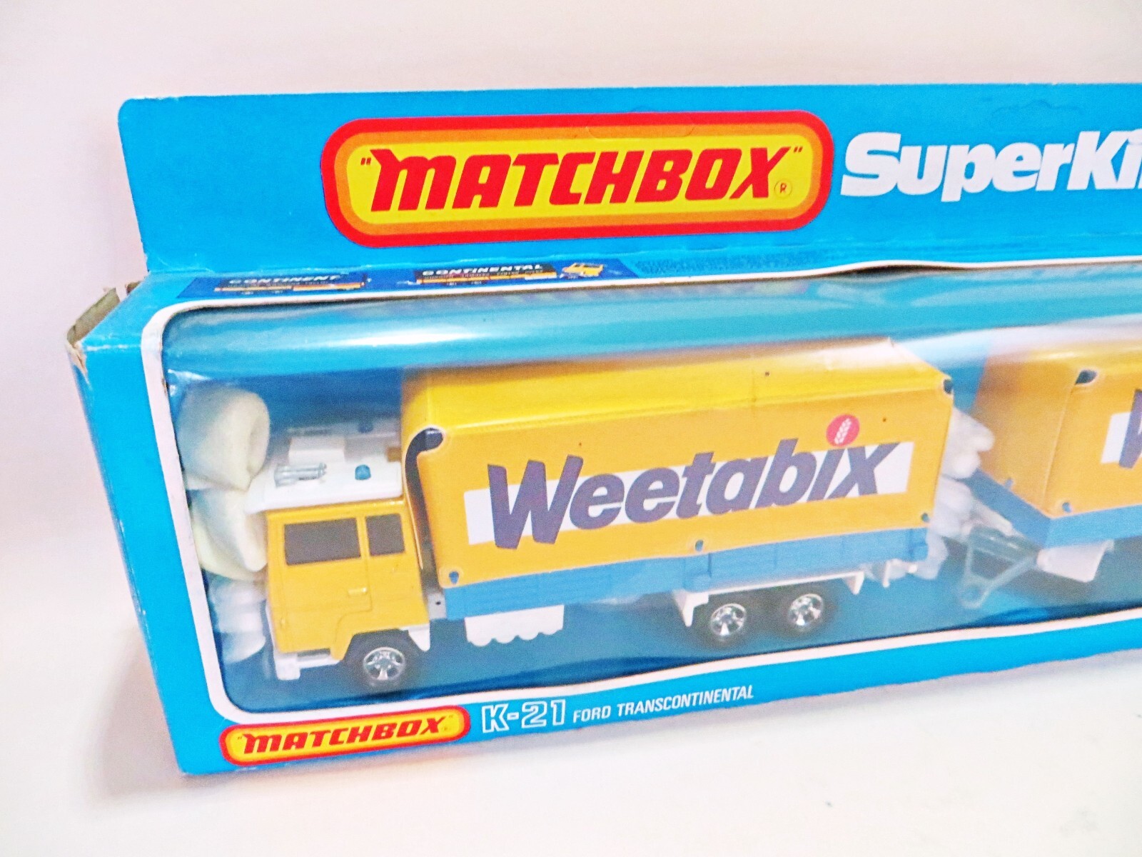 MATCHBOX SUPERKINGS K21 'FORD TRANSCONTINENTAL WEETABIX TRUCK/TRAILER' MIB/BOXED