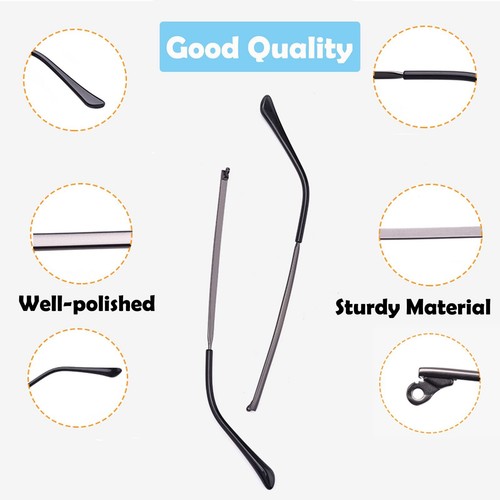 OPUGIT Metal Glasses Replacement Temple Eyeglass Arms Legs Replacement Glasse... - Picture 5 of 7