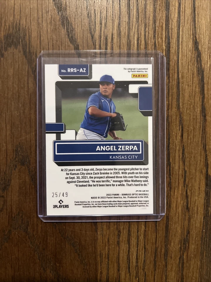 Angel Zerpa 2022 Donruss Optic #56 Rated Rookie Auto Stars /49 #RRS-AZ - Image 2 of 2