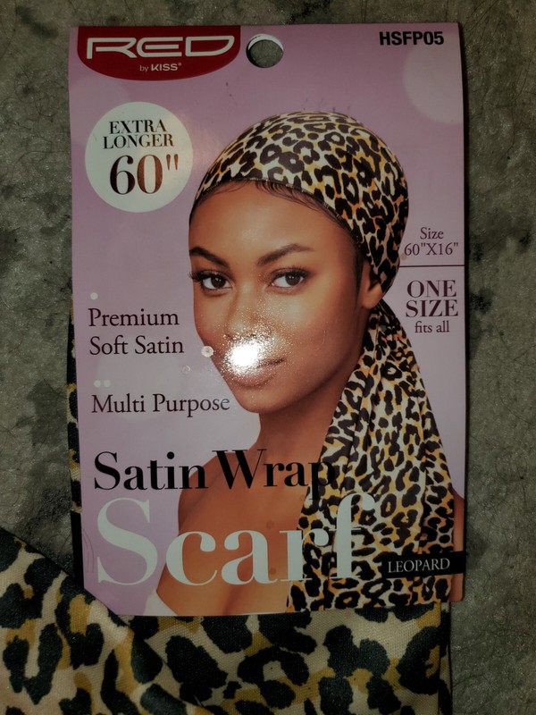 Leopard Satin Head Wrap/Scarf