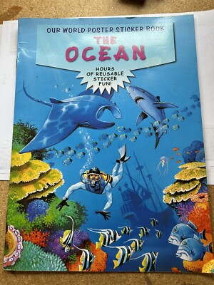 Ocean Creatures Activity Book Reusable Stickers Full Colour Sea Life Fish