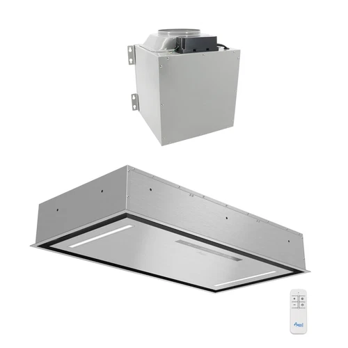 Awoco Flush Ceiling Mount Split Insert Range Hood, Stainless Steel, 1000 CFM
