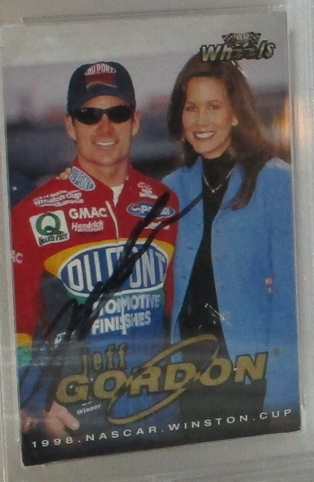 1998 WHEELS JEFF GORDON AUTOGRAPHED CARD #11 PSA/DNA AUTHENTIC AUTO AWESOME - Image 2 of 4
