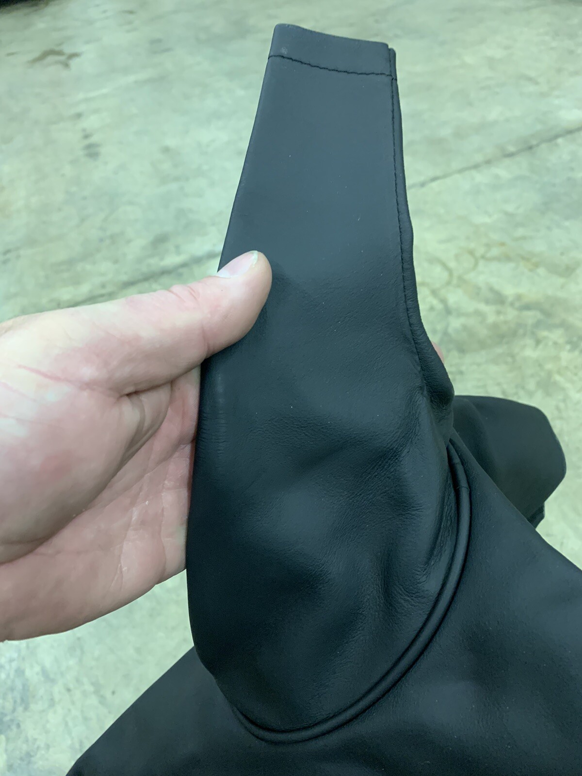New 1972 Ferrari Dino 246 GT GTS Center Console Leather Handbrake Boot Black 72