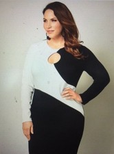 VENUS PLUS SIZE COLOR BLOCK BODYCON DRESS Size 22, MSPR $39 (NEW)