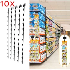 Hanging Merchandise Strips with Hooks, 31" Chip Display Rack, 120 Clips, 10 Pcs