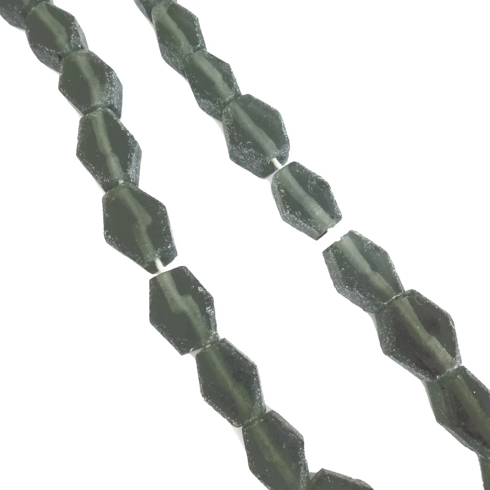 Glasperlen Nuggets Bali Indonesien anthrazit 12-18 mm Perlen nenad-design N034 - Bild 4 von 4