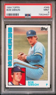 1984 Topps Bob Gibson Baseball Card #349 PSA 9 Mint | eBay