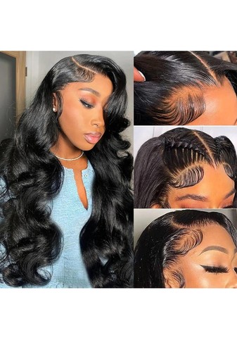 13x6 Lace Front Wigs Human Hair 180 Density Body Wave 13x6 HD Lace Front 18”