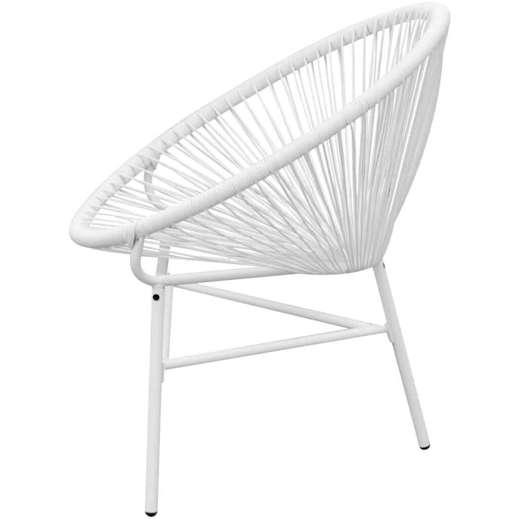 Patio String Moon Chair Poly Rattan White vidaXL 8718475972853 | eBay