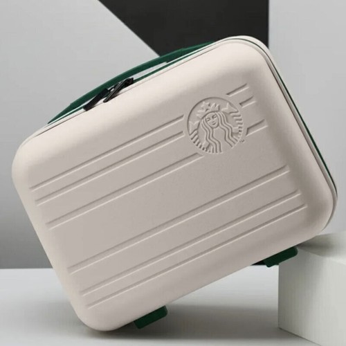 Starbucks Luggage Mini Handbag Cute Travel Storage Bag Carrying Case 14 inch Box - Picture 2 of 18