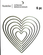 Nesting Hearts Thin Metal Die Set by Recollections 624787 NEW 