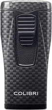 Colibri Monaco Triple Flame Lighter - Black Carbon Fiber Print LI880T10