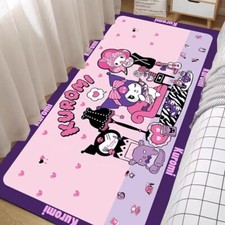 Cartoon My Melody Kuromi Bedroom Floor Mat Desk Doormat Rug No-Slip Rectangle