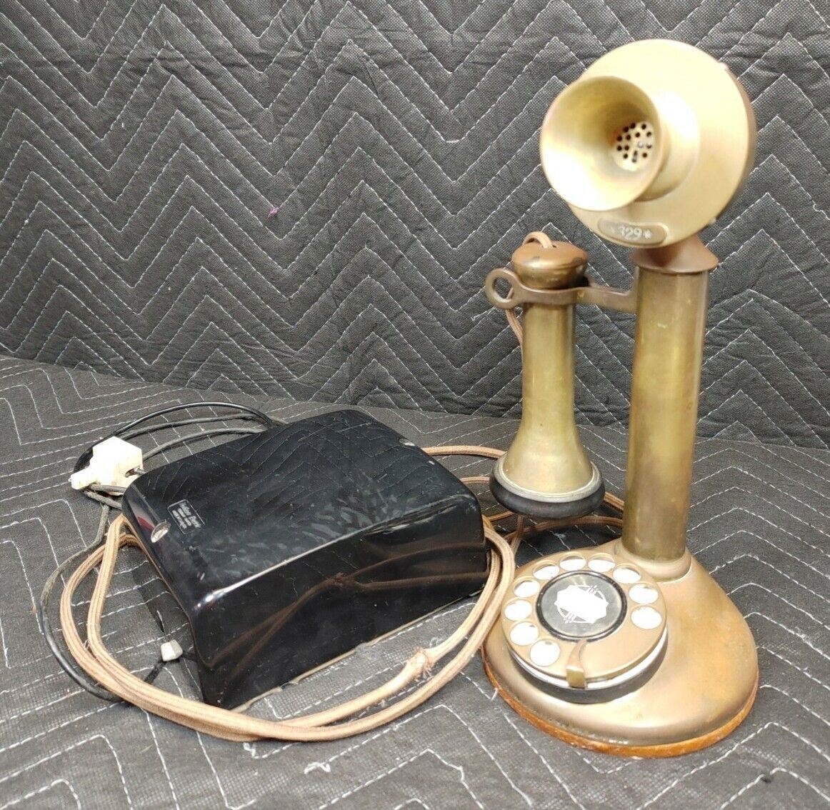 WESTERN ELECTRIC COMPANYアンティークのろうそく型電話機 Antique