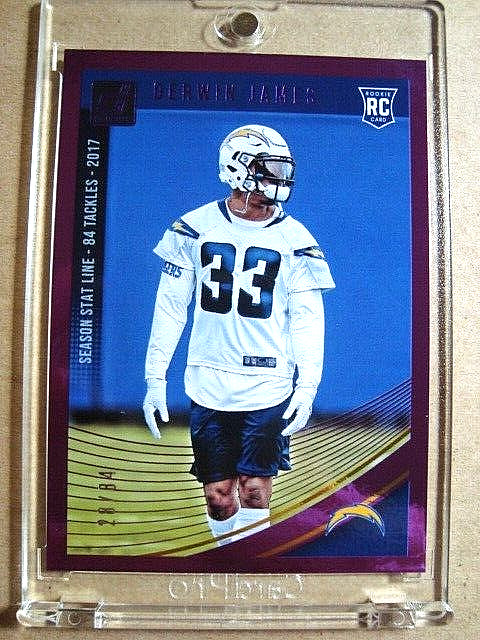 2018 Derwin James Panini Donruss Rookie Purple Season Stat Line RC /84 MINT 🔥🔥