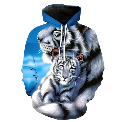 Men's Casual Long Sleeve T-Shirt with Tiger Print Lightweight Pullover for Youth - 第 38/48 張圖片
