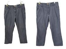 CARHARTT Men's Pants 36x30 Gray Relaxed Fit Cargo Duck Workwear 102291