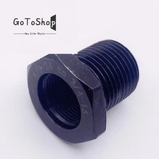 Female 5/8x24 to 3/4X16  Male Muzzle Thread Adapter Black Steel And Aluminum