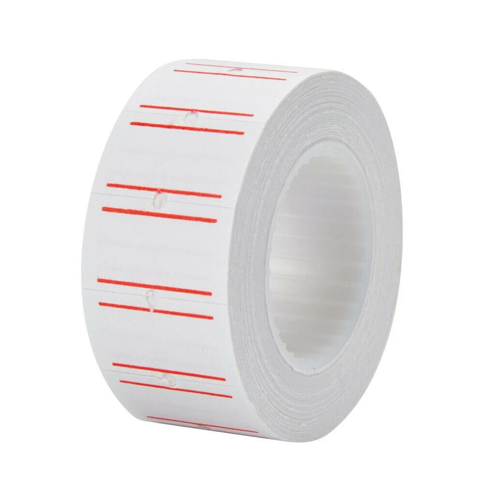 For MX-5500 Price Tag Gun Sticker Red line 600 Labels per Roll Refill Ink Roller - Image 3 of 4