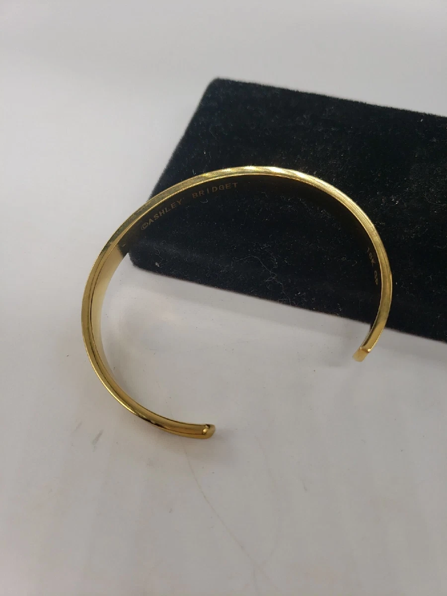 ASHLEY BRIDGET 18K GP OPEN CUFF BRACELET J 54 eBay