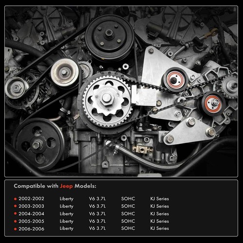 2x Serpentine Belt Drive Component Kit for Jeep Liberty 2002 2003-2006 V6 3.7L - Picture 2 of 9