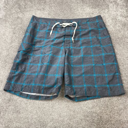 Old Navy Swimwear Board Shorts Men's Size XXL Multicolor Check Drawstring Poly
