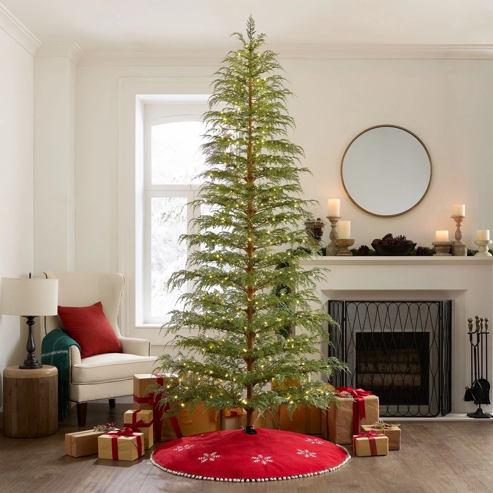 My Texas House 7.5FT PreLit Cypress Tree Christmas 500 LED Lights