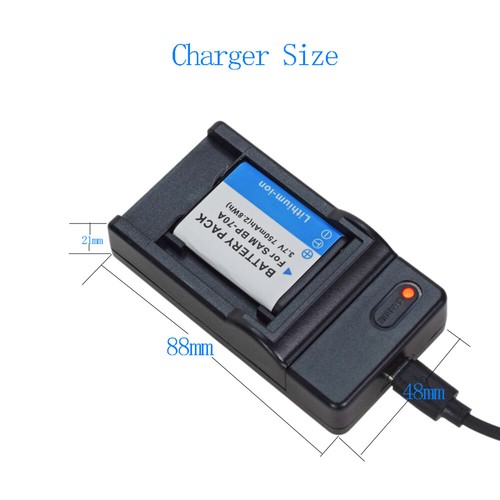 BP-70A Battery or Charger für Samsung AQ100, ES65, ES70, ES73, ES75, ES80, MV800 - Photo 8/45
