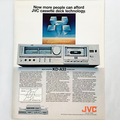 Vintage 1980 JVC KD-A33 KD-A7 KD-A77 KD-A8 Cassette Deck Magazine