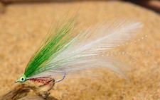 6ct - Lime Lefty's Deceiver Flies - Mustad Saltwater Duratin Hooks