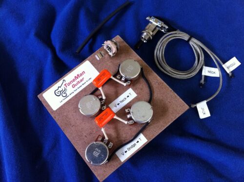 50s Wiring Harness Fits Gibson Les Paul .022uf, Long Shaft Pots with Switch - Picture 1 of 5