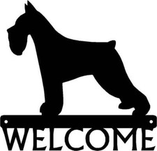 Miniature Schnauzer Dog Welcome Sign - Made in America - Outdoor Decor