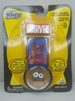 Marvel Flickers Wolverine 3D Multi Image Ring & Card New Sealed Series 1 #11