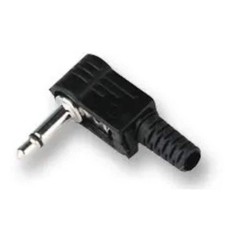 Right Angled 3.5mm Mono Audio Jack Plug (Solder Tags)