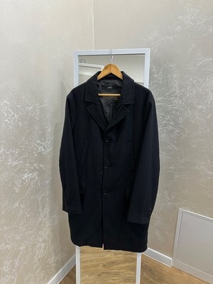 Adhoc men's Black Wool Coat Jacket Size: 46
