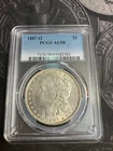 1887 o morgan silver dollar PCGS Graded AU58