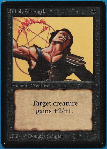 Unholy Strength Beta NM Black Common MAGIC GATHERING CARD (ID# 494381) ABUGames