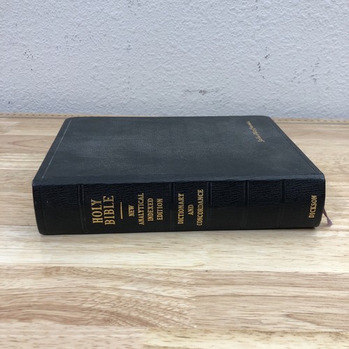 Holy Bible New Analytical Indexed Edition Dickson KJV 1950 Black Leather - Bild 3 von 12