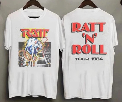 Vtg Ratt N Roll Out of the Cellar Tour 1984 Double Sided T-Shirt S-5XL