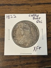 1822 Capped Bust Half Dollar 50 Cents XF-AU