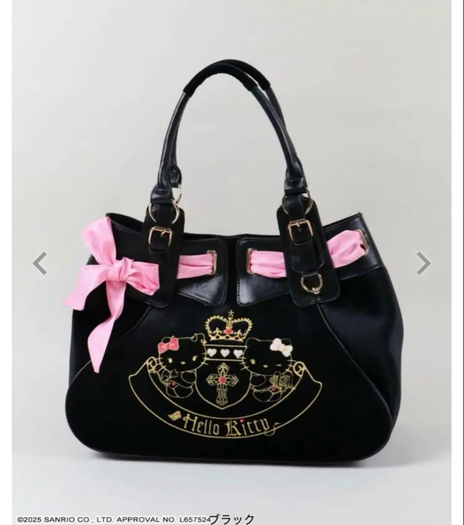 Hello Kitty x SPINNS Angel Little Devil Series Velour Bag